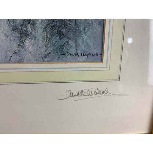 146 - David Shepherd Signed Print with Signed Dedication on Reverse