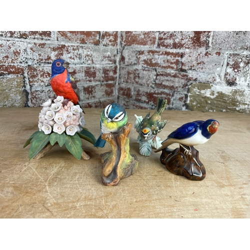 210 - Four Bird Figurines, Inc Coalport, Goebel & RSPB