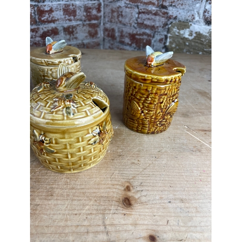 313 - 6 Vintage Secla Honey Pots