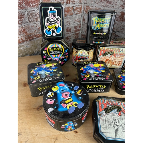 317 - Large Group Of Collectable Bassets Liquorice Allsorts Tins. Bertie Basset