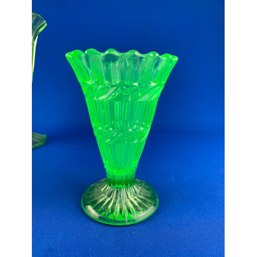 46 - Trio of Antique Uranium Glass