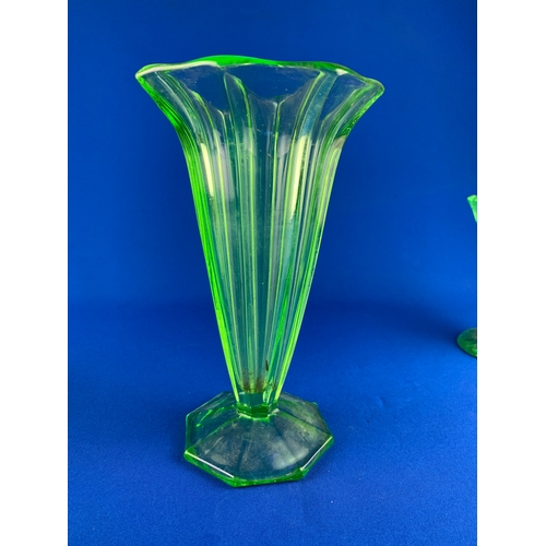 46 - Trio of Antique Uranium Glass