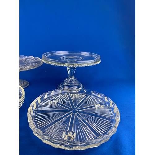 48 - Various Glass Cake Stands