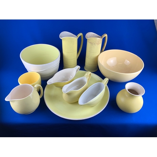 186 - Collection of Yellow Ceramic items