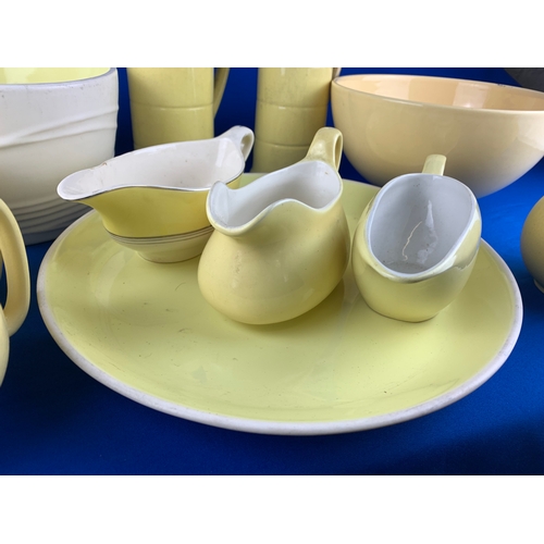 186 - Collection of Yellow Ceramic items