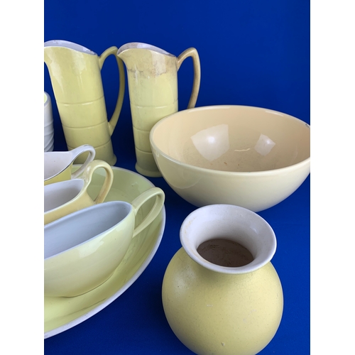 186 - Collection of Yellow Ceramic items