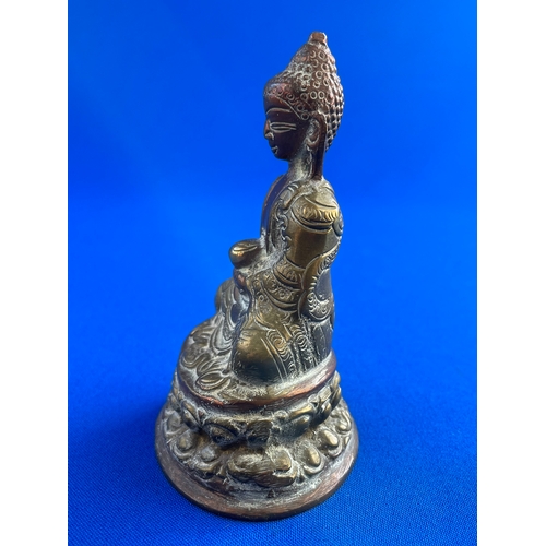 270 - Brass & Copper Chinese Buddha Deity Figure