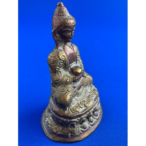 270 - Brass & Copper Chinese Buddha Deity Figure