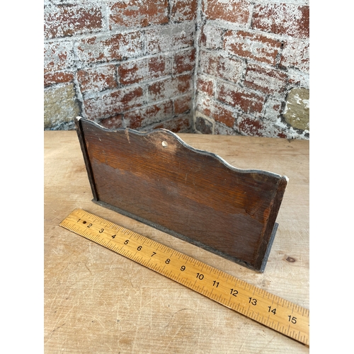 274 - Quality Oak Letter Rack