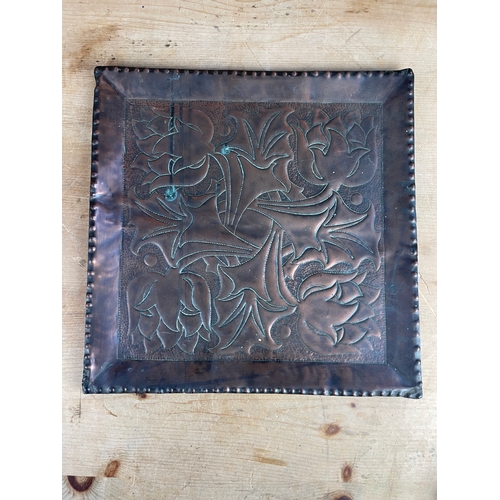 249 - Arts & Crafts Hand Chased Copper Tray