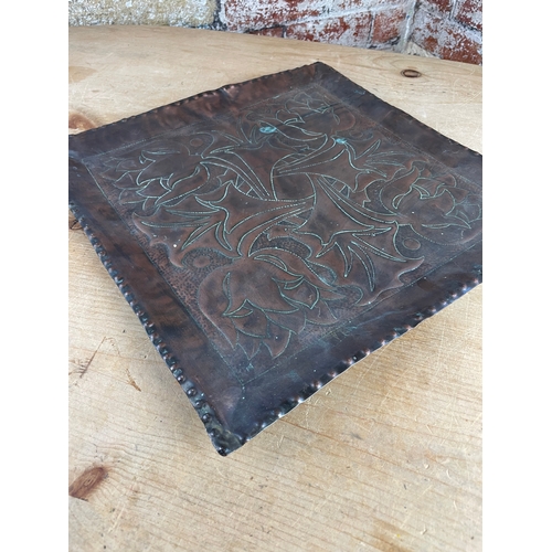 249 - Arts & Crafts Hand Chased Copper Tray