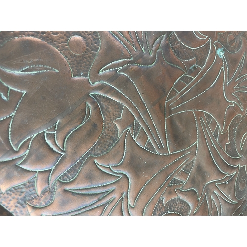 249 - Arts & Crafts Hand Chased Copper Tray