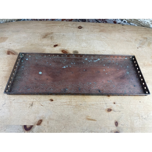 250 - Interesting Arts & Crafts Era Copper Tray