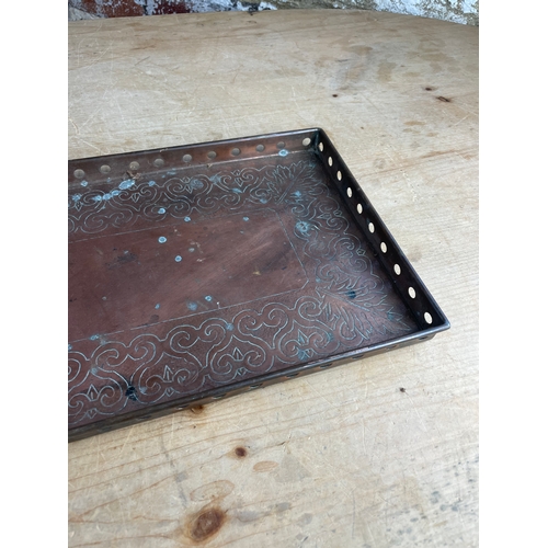 250 - Interesting Arts & Crafts Era Copper Tray