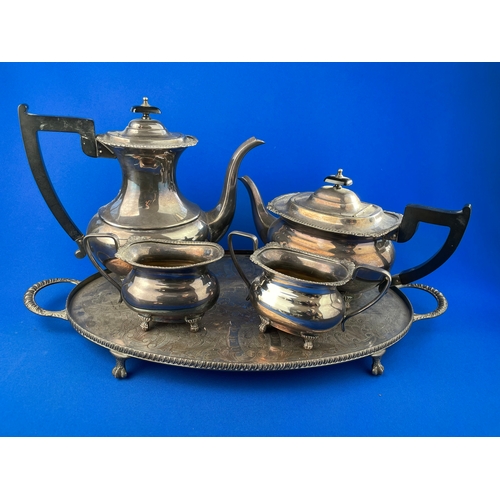 284 - Viners Alpha Plate Quality Tea Service With Tray