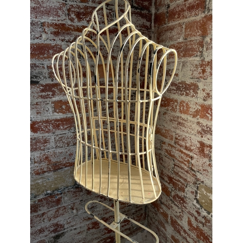 282 - Vintage Metal Manequin Birdcage