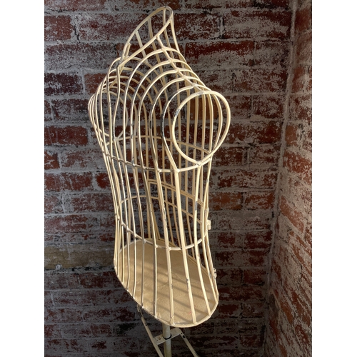 282 - Vintage Metal Manequin Birdcage