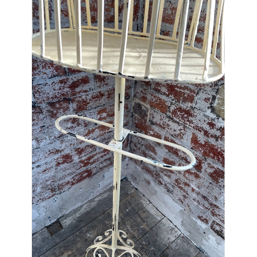 282 - Vintage Metal Manequin Birdcage