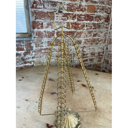 275 - Vintage Metal Christmas Tree Card Holder