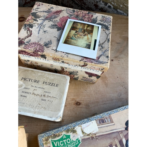 123 - 6x Vintage Plywood Jigsaw Puzzles