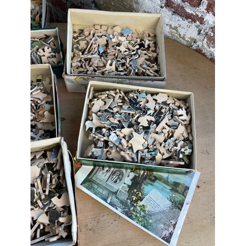 124 - 9x Vintage Plywood Jigsaw Puzzles