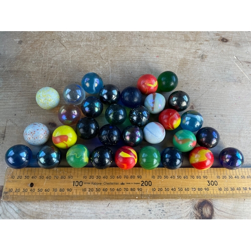 125 - Group Of Large Vintage Marbles