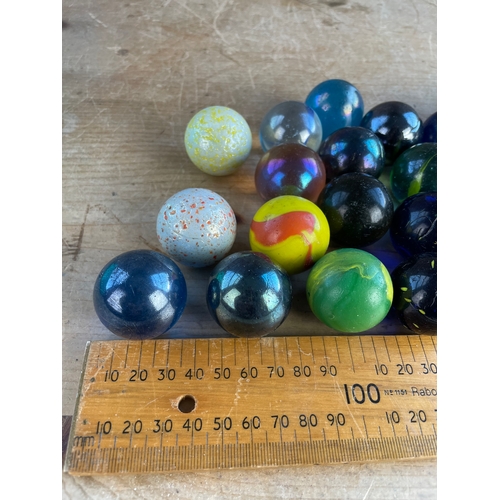 125 - Group Of Large Vintage Marbles