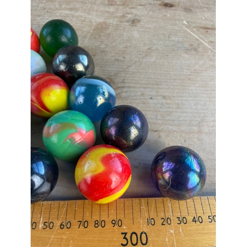 125 - Group Of Large Vintage Marbles