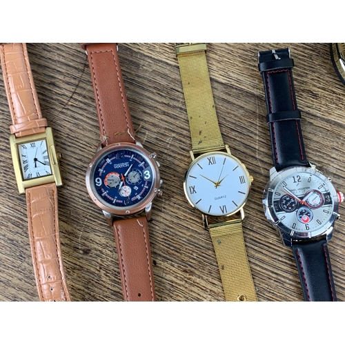 24A - 5 x Watches and One Clock - One watch as new, one a/f