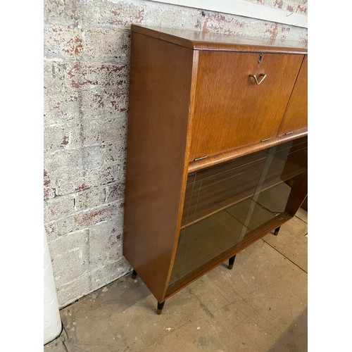 409D - Nice Mid Century Side Unit With Drinks Cabinet & Bureau