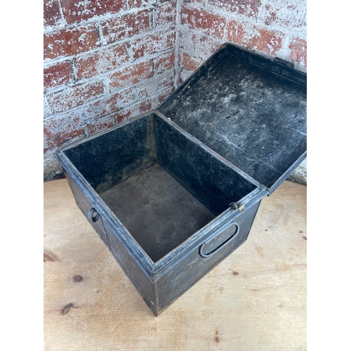 154 - Vintage Fireproof Metal Deed Box