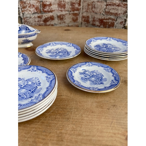 373 - Children's Blue & White Part Tea / Dinner Set 