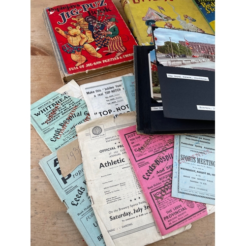 175 - Assorted Paperwork Inc. Vintage Children's Books, Mickey Mouse & Golly Interest