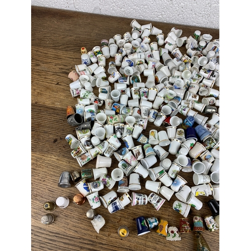 251 - Huge Collection of Collectable Thimbles inc. China, Cloisonné etc.