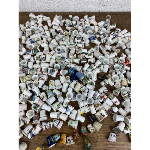 251 - Huge Collection of Collectable Thimbles inc. China, Cloisonné etc.