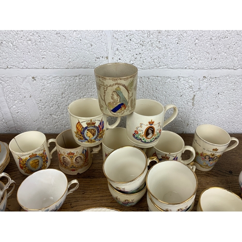 379 - Large Collection of Vintage Part Tea Service and Commemorative Cups a/f