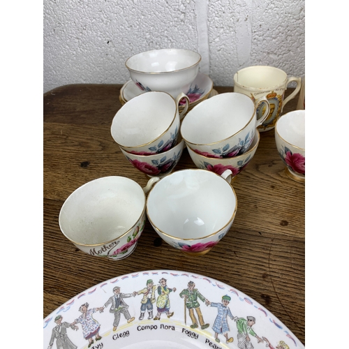 379 - Large Collection of Vintage Part Tea Service and Commemorative Cups a/f