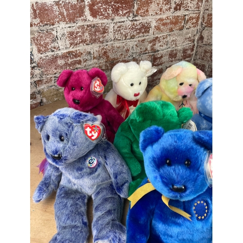 68 - 14x Large New Old Stock TY Beanie Bears