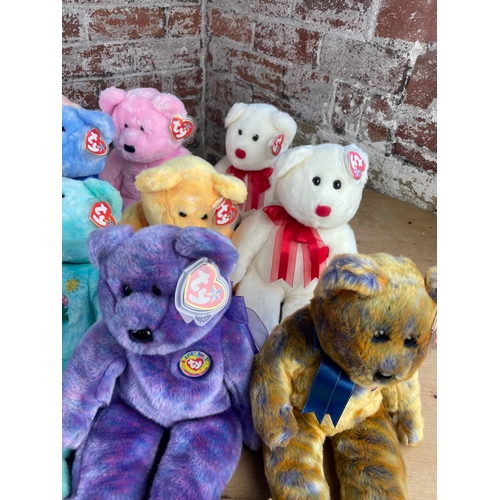 68 - 14x Large New Old Stock TY Beanie Bears