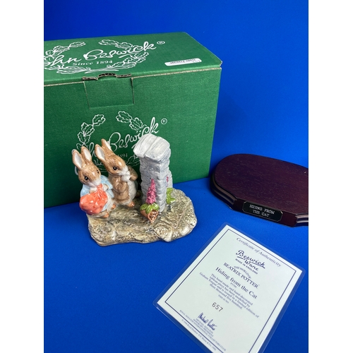 382 - Limited Edition Beswick Beatrix Potter Find The Cat. Boxed With COA