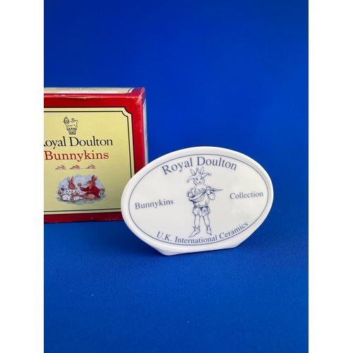 405 - Royal Doulton Bunnykins Boxed Limited Edition Juster Bunnykins Collection Plaque