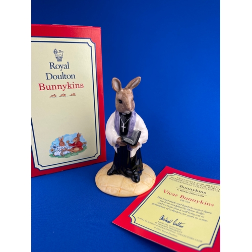 407 - Royal Doulton Bunnykins Boxed Vicar Bunnykins With COA