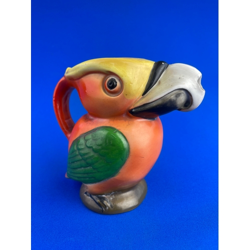 387 - Art Deco German Novelty Parrot Jug with Impressed Model Number.