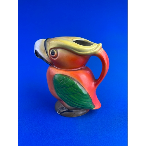 387 - Art Deco German Novelty Parrot Jug with Impressed Model Number.