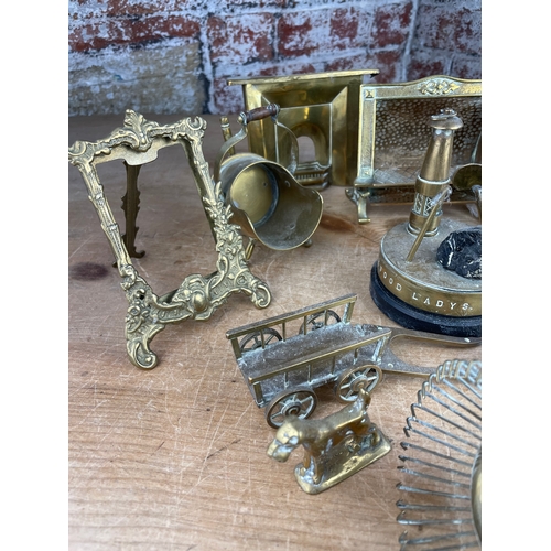 206 - Miniature Brass Items Inc. Scales, Mining & Fire Related.