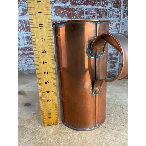 209 - Large Copper Measuring Jug.(Possibly 3l)