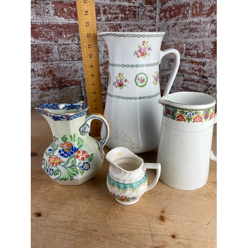 211 - Four Vintage Jugs Inc. Royal Doulton & Masons Ironstone a/f