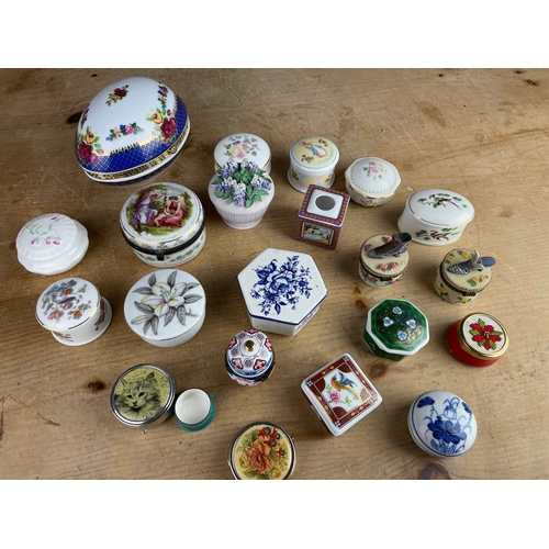 212 - Collection of Trinket & Pill Boxes