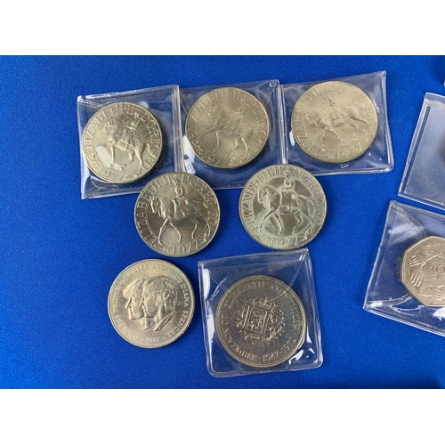 25 - Collection of Collectable Currency and Commemorative Coins inc. 1797 Cartwheel, 50 Pence, 50 Aus Cen... 