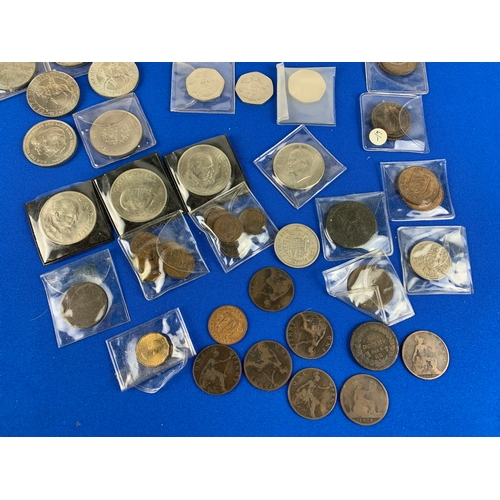 25 - Collection of Collectable Currency and Commemorative Coins inc. 1797 Cartwheel, 50 Pence, 50 Aus Cen... 